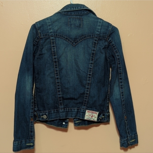 True Religion Jimmy Distressed Denim Jacket Size XS - Picture 6 of 8